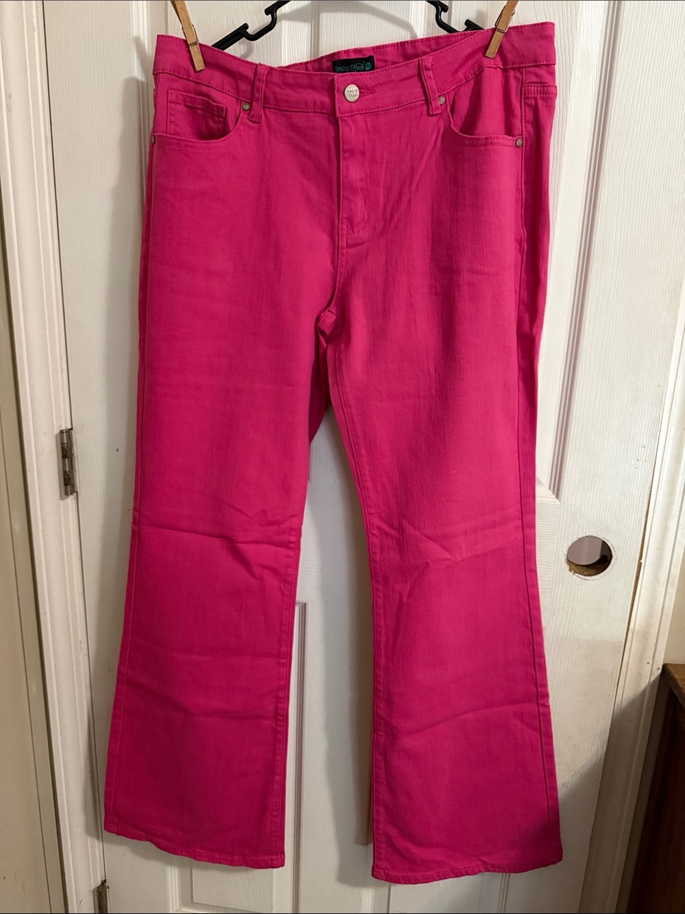 Bright Pink Wide Leg Jeans for Women